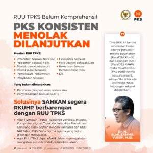 PKS Konsisten Tolak RUU TPKS Karena Belum Komprehensif